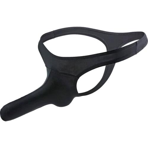 Men Sexy Underwear Solid Thongs Mens Panties Soft Ice Silk Underpants Sexy Lingerie Sissy Male Briefs Jockstrap Thong Fashion