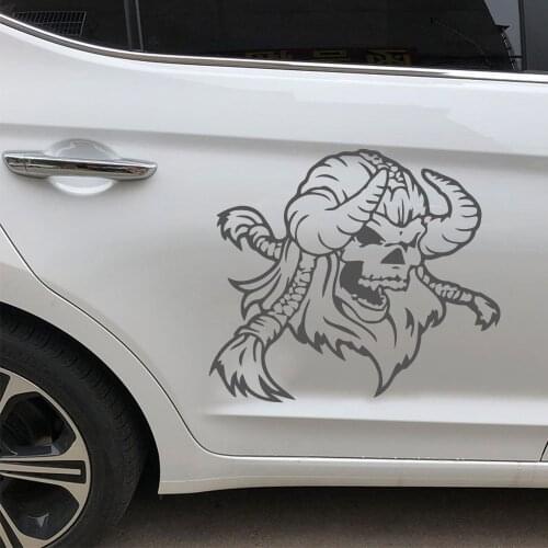 Cartoon Demon Skull Car Stickers Window Decal Vinyl Art Pattern Art Car Body Stickers Waterproof