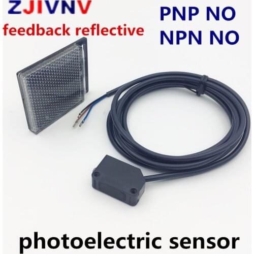 High quality feedback reflective photoelectric sensor NPN PNP mirror reflective photoelectric switch with reflective panel e3z