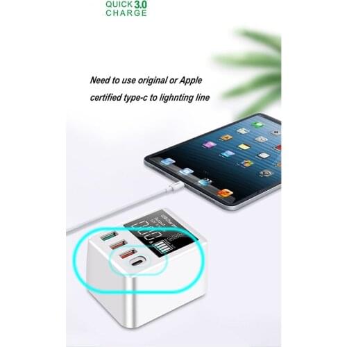 30W Quick Charge QC3.0 USB Charger Led Display Wall Travel Mobile Phone EU/US/UK/AU Adapter Fast Charger USB Charger for iPhone