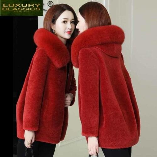 Clothing Womens Woman Jacket Winter Coat Women 2021 New Faux Fur Coats Oversize Hooded Thick Plush Parkas Mujer Chaqueta LXR318