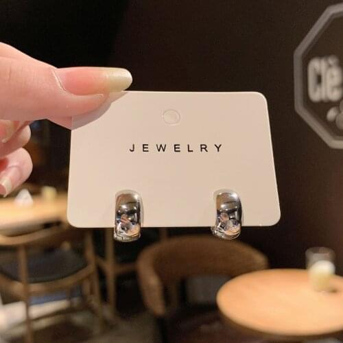 925 Silver Needle Korean Hot Style Simple Temperament Small Earrings Female Internet Celebrity Ins Trend Same Jewelry for Girls