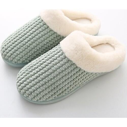 2021 Women Slippers Winter Snow Boot Non-slip Knitted Crochet Fur Slipper Shoes Warm Fashion Ladies Shoe Home Footwear Big Size