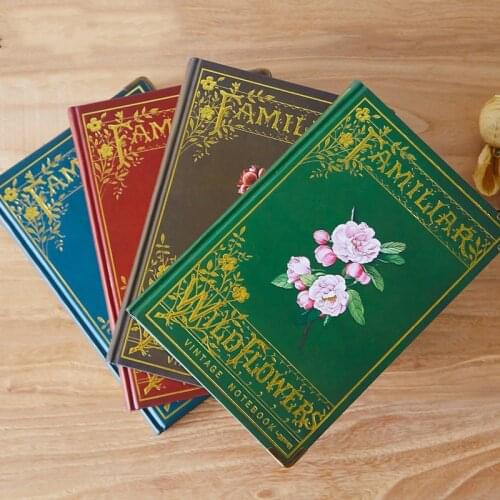 "Vintage Flower" Hard Cover Diary Freenote Beautiful Retro Notebook Journal Office Supply Stationery Gift