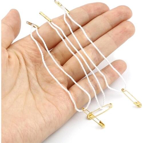 100/500Pcs Metal Pins Buckle Clothes Polyester Tag Rope Cord Hanging Tablet For Garment Bag Tags Cards DIY Clothing Accessories