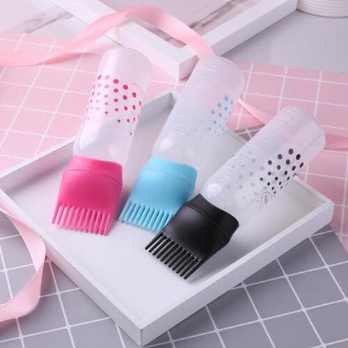 50oz Hair Dye Bottle Applicator Comb Refillable Hair Colouring Dispensing Brush Multi-functional Environment-friendly