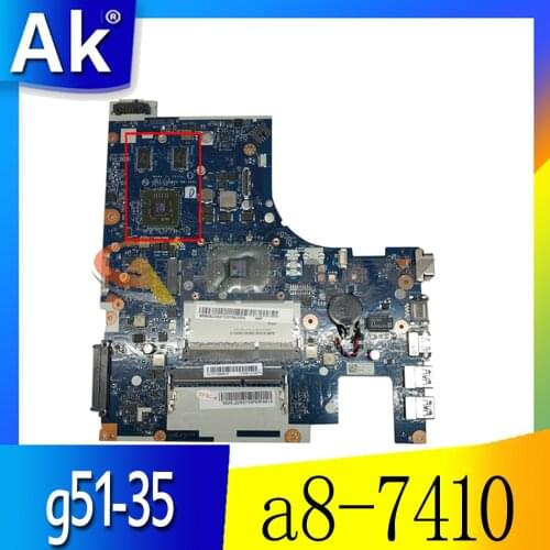 Akemy For Lenovo g51-35 bmwq3/bmwq4 nm-a401 Laptop PC Motherboard a8-7410 2G Discrete Graphics 100% Test OK