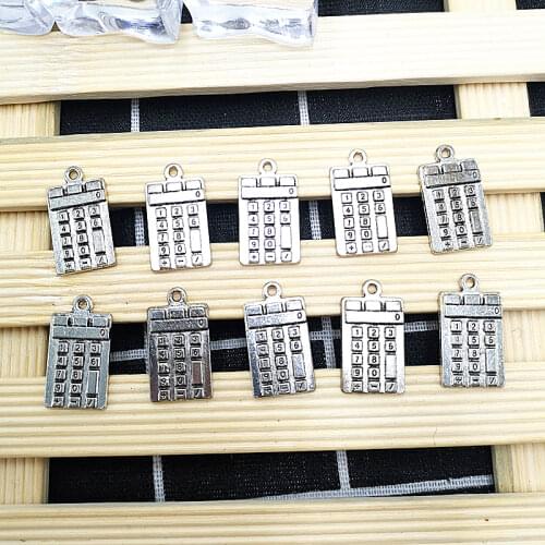 20pcs / 1 Pack DIY Personalized Jewelry Pendant Accessories Mini Calculator Model Metal Jewelry Keychain Jewelry