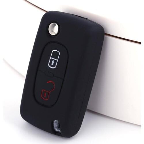 For Citroen C3 C4 C4L C5 C6 Picasso C-Crosser Dispatch Peugeot 107 207 307 307S 308 407 607 2BT 807 Silicone Car Key Case Cover