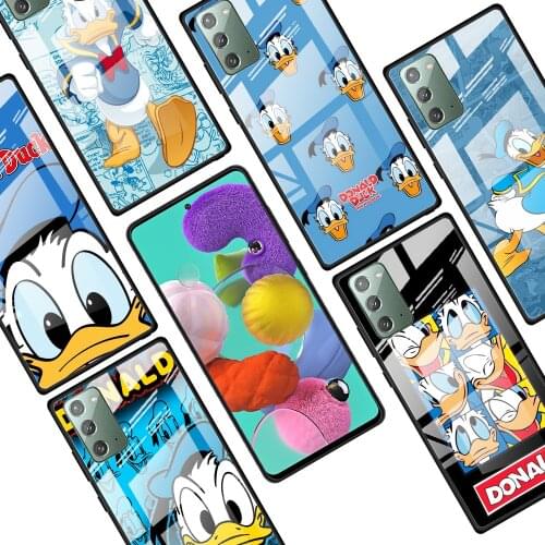 Donald Duck for Samsung Galaxy Note 20 Ultra 10 Lite Plus 9 8 5G A70 A50 A40 A30 A20 Tempered Glass Phone Case