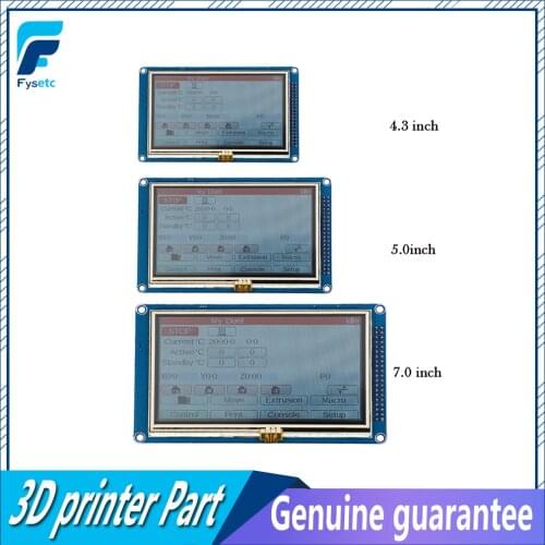 1PC 4.3" 5" 7" Colour Touch Screen For DuetWifi Advanced 32 Bit Electronics PanelDue Controller For 3D Printers CNC Machines