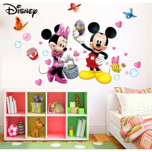 Disney Cartoon Mickey Sticker Mickey Mouse Child Room Sticker Bedroom Decoration Cute Removable Sticker