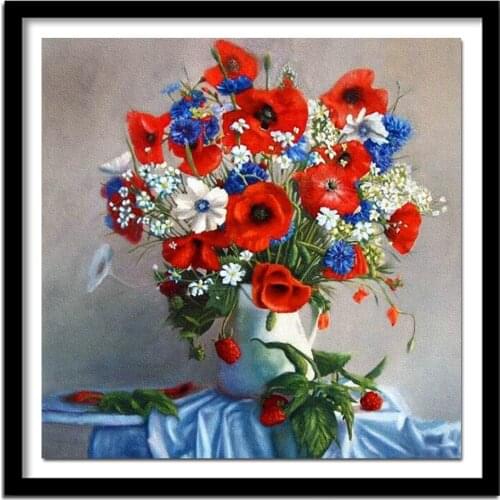 DIY 5d diamond painting cross stitch embroidery with diamonds pictures of rhinestones crystal flowers for gift