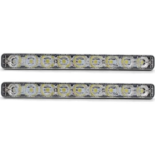 2Pcs/set LED Auto Daytime Running Light 9SMD Hight Power LED Universal Car DRL Auto Lamp DRL Auxiliary Light with Driver