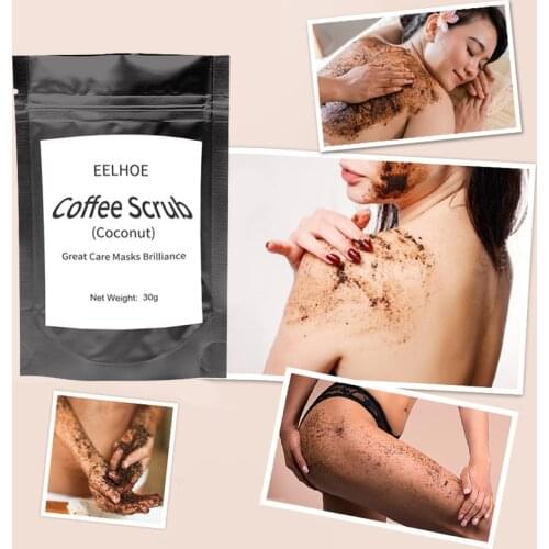 30g Coffee Scrub Coconut Scent Body Scrub Cream Moisturizing For Exfoliating Salt Cellulite Dead Whitening Moisturize Skin Care