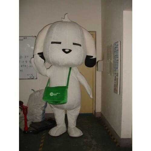 Dog Mascot Costume Halloween Mascot Costume Fancy Dress with helmet Birthday Performance Adult Outfit