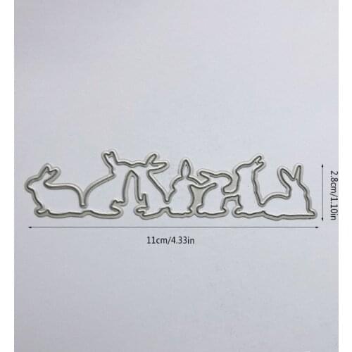 Rabbits Metal Cutting Dies Stencil Scrapbooking DIY Album Stamp Paper Embossing