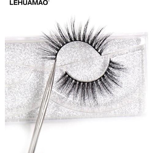 LEHUAMAO Mink Eyelashes 100% Cruelty free Handmade 3D Mink Lashes Full Strip Lashes Soft False Eyelashes Makeup Lashes A17