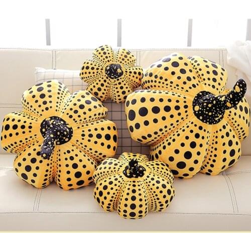 [MGT]Simple Modern Yayoi Kusama Wave Point Simulation Pumpkin Plush Pillow Creative Office Lunch Break Pillow Stuffed Toys X1337