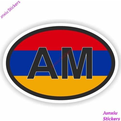 Armenia AM Country Code Bodywork Windshield Car Stickers Decals Funny Sunscreen Suv Cover Scratch Interior Accessories KK13*9cm