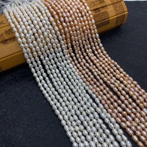 Natural Freshwater Pearl Rice Shape Used In Jewelry Making Handmade DIY Necklace Jewelry Accessories Handicrafts Decorative