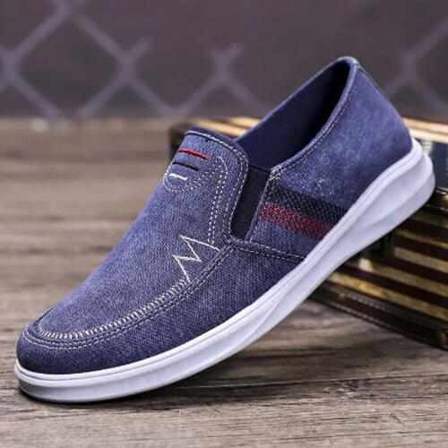 Casual shoes old Beijing cloth canvas shoes mens spring autumn soft sole antiskid flats mans loafers father shoes H601