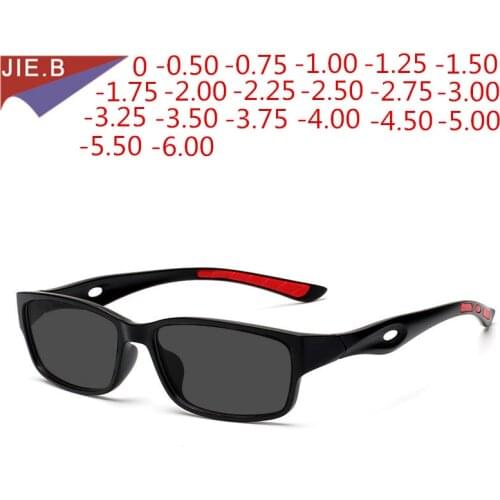2021 New Full Frame Ultralight Sporty Mens Fashion Chameleon Myopia Glasses 0-0.50-1.0-1.25-1.5 to -6.0