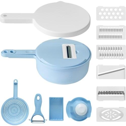 Vegetable Slicer Mandoline Slicer Potato Peeler Carrot Onion Grater with Strainer Vegetable Cutter 13 in 1 Kitchen Accessories