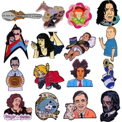 P5711 Dongmanli Anime Figures Enamel Pins for Backpack Badge Brooch Bag Collar Lapel Decoration Movie Jewelry