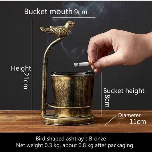 Retro creative crafts ashtray cast iron stove household garden metal stucco bar flower deer stucco style home decoration