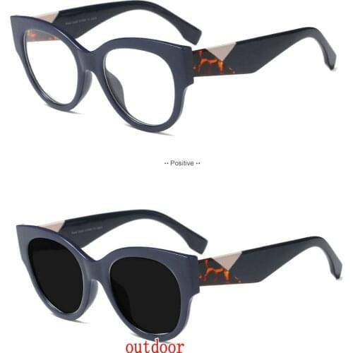 Transition Photochromic Progressive Multi Focus Reading Glasses men women Round Multifocal Diopter Progressive glasses NX