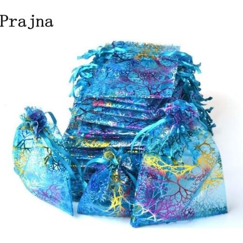 Prajna 100 PCS Small Organza Bags Favor Wedding Christmas Gift Bag Jewelry Packaging Bags & Pouches