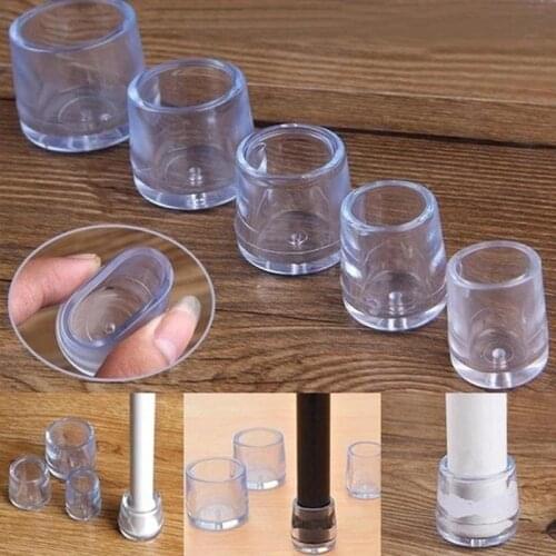 New 1 PCS Transparent Rubber Floor Chair Anti Scratch Protector Cap Furniture Table Ferrul 20-30mm table legs cover
