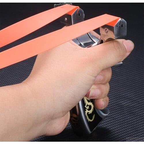 Outdoor Hunting Catapult Slingshot High Precision Slingshot Set Flat Leather Stainless steel Slingshot Professional Fast Bow