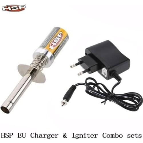 HSP 1.2V 1800mAh Rechargeable Glow Plug Starter Igniter AC Charger for HSP 94166 Redcat Gas Nitro Engine Power 1/10 1/8 RC Car