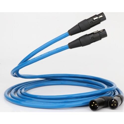 Preffair High Quality X404 Copper Silver Plated Blue Audio Balance interconnect cable signal line XLR terminal output audio
