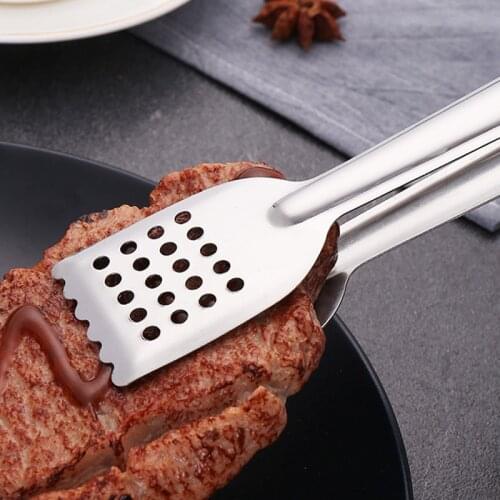Stainless Steel BBQ Food Tongs Anti Heat Bread Clip Pastry Clamp Barbecue Kitchen Tongs Kitchen Utensils Cooking Tool
