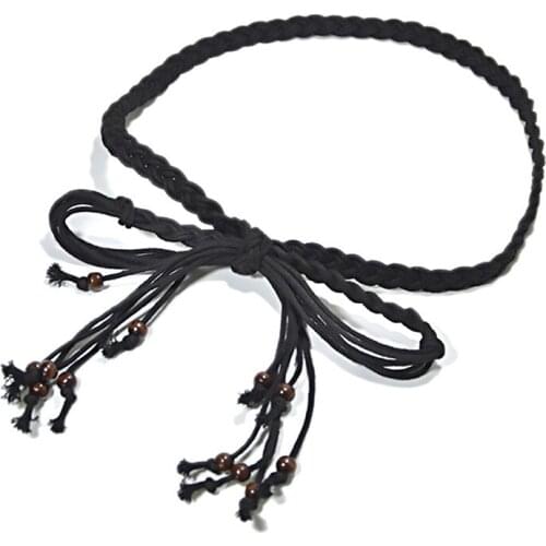 Women Belt For Dress Fashion Rope Strap Thin Tassel Belt Knotted Waist Chain Dress Accessories Clothing Decoration For Femme