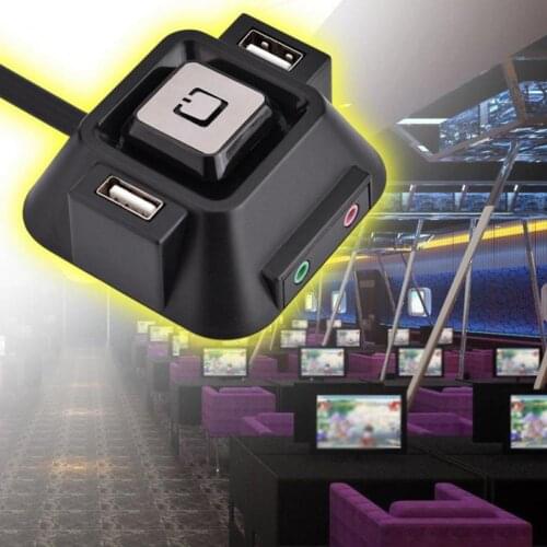 1.2m Desktop PC Switch Button Practical Wear-resistant ABS Computer Reset Switch Block Extender for Office