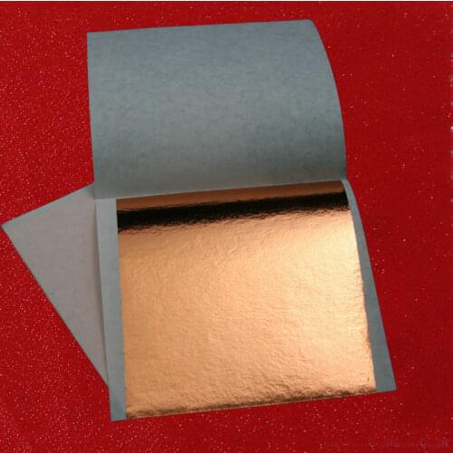 100 sheets Taiwan imitation rose gold leaf - 5 colors available gold foil leaf for gilding decoration the craft