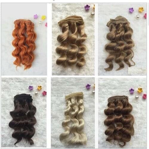 100PCS/LOT Wholesale Handmade Doll Accessories High-temperature Wire Curly Doll Hair 15CM BJD Hair Wig