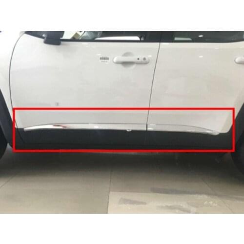 4Pcs For Jeep Renegade 2016+ Car Body Side Door Moulding Cover Trim Styling Garnish Sticker