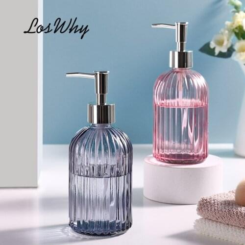 450Ml Hand Sanitizer Bottling Refillable Bottle Glass Soap Dispensers Pump Bottle Lotion Storage Container Bathroom Accessories