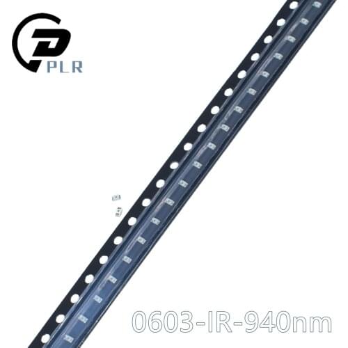 50PCS 0603 1608 1.6*0.8*0.6mm 940nm SMD infrared lamp IR LED 1.3-1.5V 18-20mW Light beads WHOLESALE