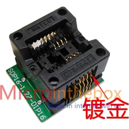 Connector adapter SOP8 to DIP8 ots16/20-1.27-03 soic8 150mil 208/209mil for IC programming seat socket burning seat Bouncing
