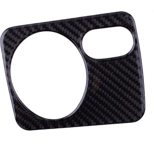 Car Black Carbon Fiber Headlight Switch Trim Frame Cover Fit for VW Golf 6 MK6 GTI 2008 2009 2010 2011 2012 Left Hand Drive Only