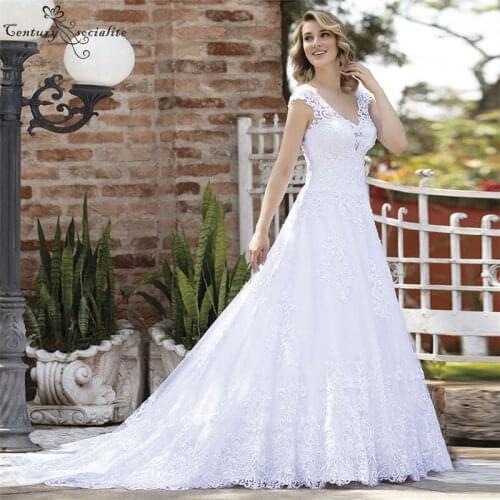 White Wedding Dresses for Women Bride 2021 Lace Appliques A-Line Luxury Princess Bridal Gowns Plus Size Robe De Mariee