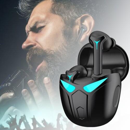 Wireless Gaming Earbuds Hi-Fi Stereo Sound Headphones in Ear Compatible with IOS/Android for Sport Running Workout Black