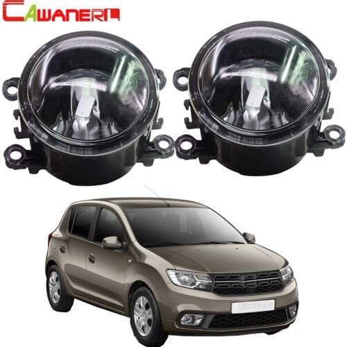 Cawanerl For Dacia Sandero Hatchback 2008 2009 2010 2011 2012 2013 2014 2015 Car Fog Light Lampshade + H11 LED / Halogen Bulb