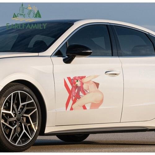 EARLFAMILY 43cm x 37cm for Darling In The Franxx Anime Girl Big Car Stickers and Decals Waterproof JDM VAN Door Decals Decor